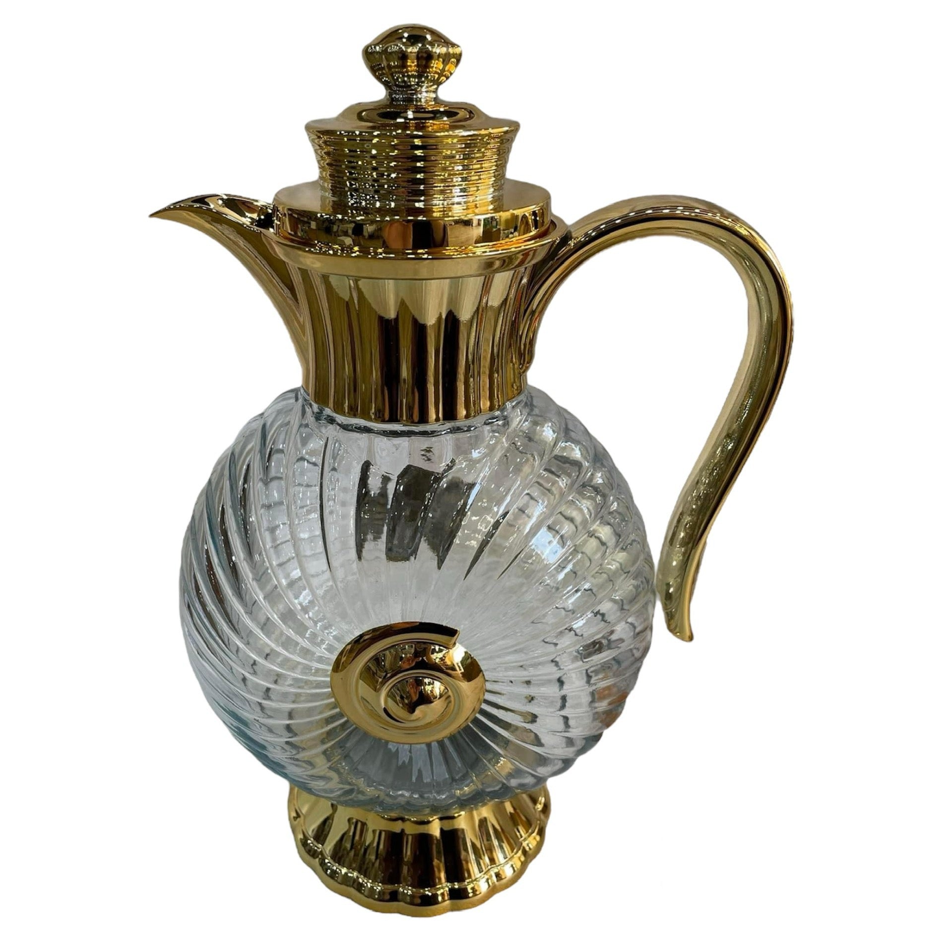 Carafe en verre et métal doré - Élégance orientale pour vos boissons